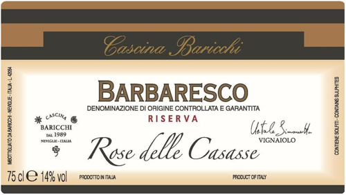 Cascina Baricchi Barbaresco Rose delle Casasse Riserva 2017